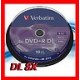 10 DVD+R VERBATIM 8X DL DUAL LAYER 8.5 GB DOUBLE VERGINI