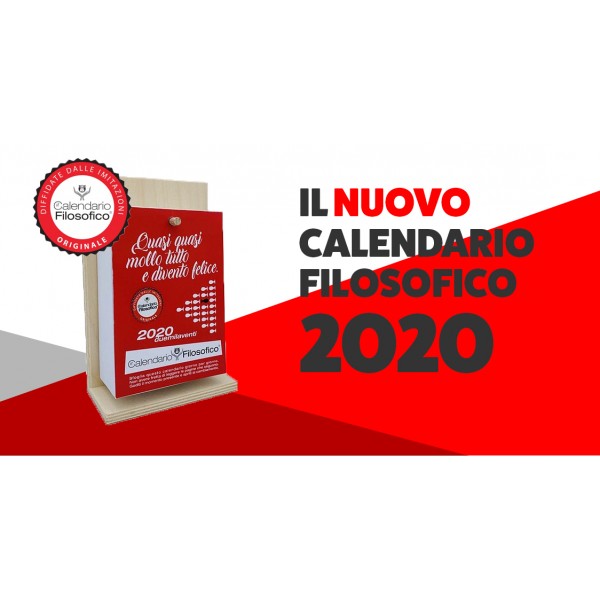 CALENDARIO FILOSOFICO 2020 CON SUPPORTO IN LEGNO 10X14 - Cartoleria Nuova  G.M.