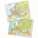 CARTINA GEOGRAFICA FISICO  POLITICA 29,7X42 EUROPA