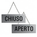CARTELLO APERTO/CHIUSO 17,5X6,5cm CON CATENELLA 