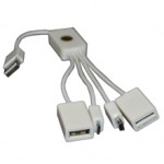 HUB USB CON PORTA USB, MINI USB, MICRO USB E LETTORE MICRO USB